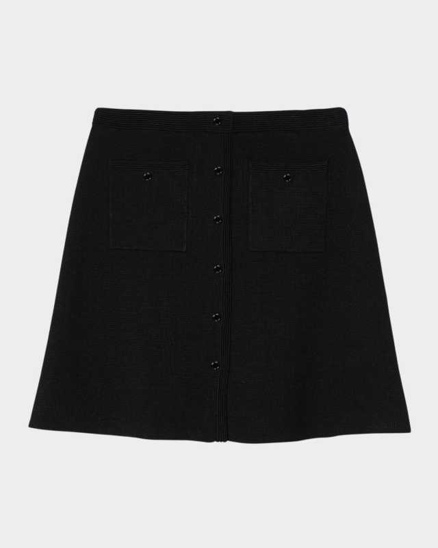 Clarancia Stretch Knit Mini Skirt